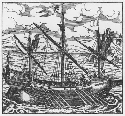 French galley operating in the ports of the Levant since Louis XI (1423-83) by French School